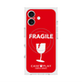 プレミアムスクエアケース with MagSafe［ FRAGILE - Red ］