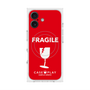 プレミアムスクエアケース with MagSafe［ FRAGILE - Red ］