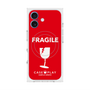 プレミアムスクエアケース with MagSafe［ FRAGILE - Red ］