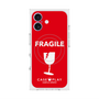 プレミアムスクエアケース with MagSafe［ FRAGILE - Red ］