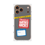 プレミアムスクエアケース with MagSafe［ FRAGILE Stickers - Gray ］