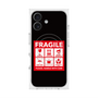 プレミアムスクエアケース with MagSafe［ FRAGILE Sticker - Black ］