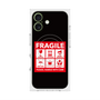 プレミアムスクエアケース with MagSafe［ FRAGILE Sticker - Black ］