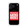 プレミアムスクエアケース with MagSafe［ FRAGILE Sticker - Black ］