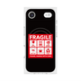 プレミアムスクエアケース with MagSafe［ FRAGILE Sticker - Black ］