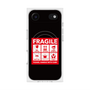 プレミアムスクエアケース with MagSafe［ FRAGILE Sticker - Black ］