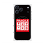 プレミアムスクエアケース with MagSafe［ FRAGILE Sticker - Black ］