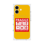 プレミアムスクエアケース with MagSafe［ FRAGILE Sticker - Yellow ］