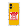 プレミアムスクエアケース with MagSafe［ FRAGILE Sticker - Yellow ］