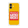 プレミアムスクエアケース with MagSafe［ FRAGILE Sticker - Yellow ］
