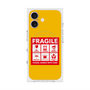 プレミアムスクエアケース with MagSafe［ FRAGILE Sticker - Yellow ］