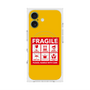 プレミアムスクエアケース with MagSafe［ FRAGILE Sticker - Yellow ］