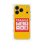 プレミアムスクエアケース with MagSafe［ FRAGILE Sticker - Yellow ］