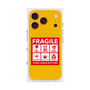 プレミアムスクエアケース with MagSafe［ FRAGILE Sticker - Yellow ］