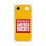 プレミアムスクエアケース with MagSafe［ FRAGILE Sticker - Yellow ］