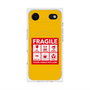 プレミアムスクエアケース with MagSafe［ FRAGILE Sticker - Yellow ］