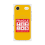 プレミアムスクエアケース with MagSafe［ FRAGILE Sticker - Yellow ］