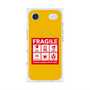 プレミアムスクエアケース with MagSafe［ FRAGILE Sticker - Yellow ］