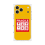 プレミアムスクエアケース with MagSafe［ FRAGILE Sticker - Yellow ］