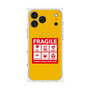 プレミアムスクエアケース with MagSafe［ FRAGILE Sticker - Yellow ］