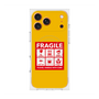 プレミアムスクエアケース with MagSafe［ FRAGILE Sticker - Yellow ］