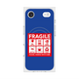 プレミアムスクエアケース with MagSafe［ FRAGILE Sticker - Blue ］