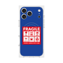 プレミアムスクエアケース with MagSafe［ FRAGILE Sticker - Blue ］