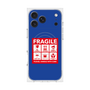 プレミアムスクエアケース with MagSafe［ FRAGILE Sticker - Blue ］