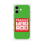 プレミアムスクエアケース with MagSafe［ FRAGILE Sticker - Green ］