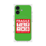 プレミアムスクエアケース with MagSafe［ FRAGILE Sticker - Green ］