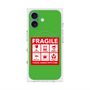 プレミアムスクエアケース with MagSafe［ FRAGILE Sticker - Green ］