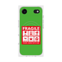 プレミアムスクエアケース with MagSafe［ FRAGILE Sticker - Green ］