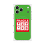 プレミアムスクエアケース with MagSafe［ FRAGILE Sticker - Green ］