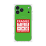 プレミアムスクエアケース with MagSafe［ FRAGILE Sticker - Green ］