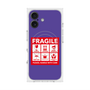 プレミアムスクエアケース with MagSafe［ FRAGILE Sticker - Purple ］