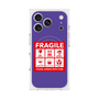 プレミアムスクエアケース with MagSafe［ FRAGILE Sticker - Purple ］