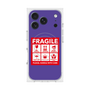 プレミアムスクエアケース with MagSafe［ FRAGILE Sticker - Purple ］