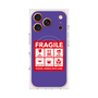 プレミアムスクエアケース with MagSafe［ FRAGILE Sticker - Purple ］