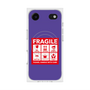 プレミアムスクエアケース with MagSafe［ FRAGILE Sticker - Purple ］
