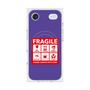 プレミアムスクエアケース with MagSafe［ FRAGILE Sticker - Purple ］