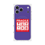 プレミアムスクエアケース with MagSafe［ FRAGILE Sticker - Purple ］