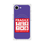 プレミアムスクエアケース with MagSafe［ FRAGILE Sticker - Purple ］