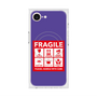 プレミアムスクエアケース with MagSafe［ FRAGILE Sticker - Purple ］
