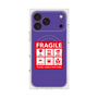 プレミアムスクエアケース with MagSafe［ FRAGILE Sticker - Purple ］
