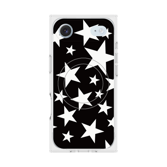 プレミアムスクエアケース with MagSafe［ Stars - Black ］