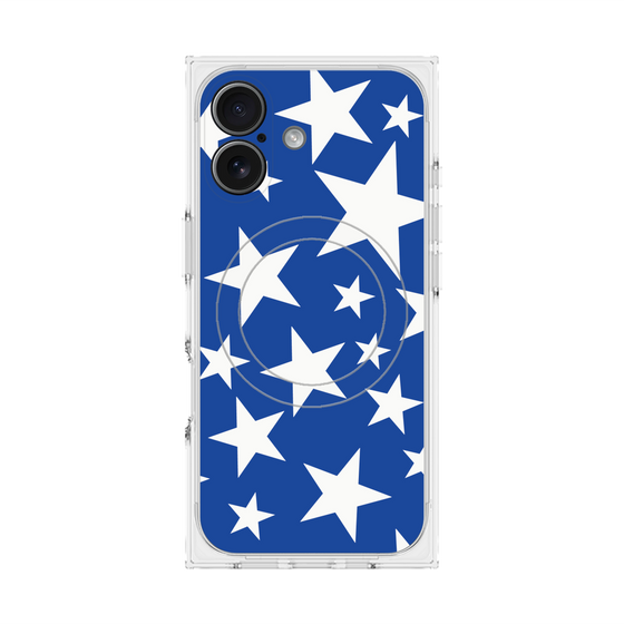 プレミアムスクエアケース with MagSafe［ Stars - Blue ］