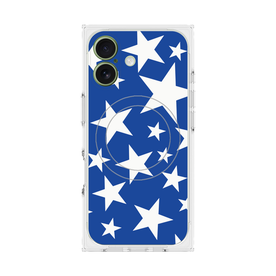 プレミアムスクエアケース with MagSafe［ Stars - Blue ］