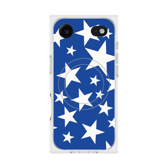 プレミアムスクエアケース with MagSafe［ Stars - Blue ］