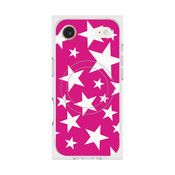 プレミアムスクエアケース with MagSafe［ Stars - Pink ］