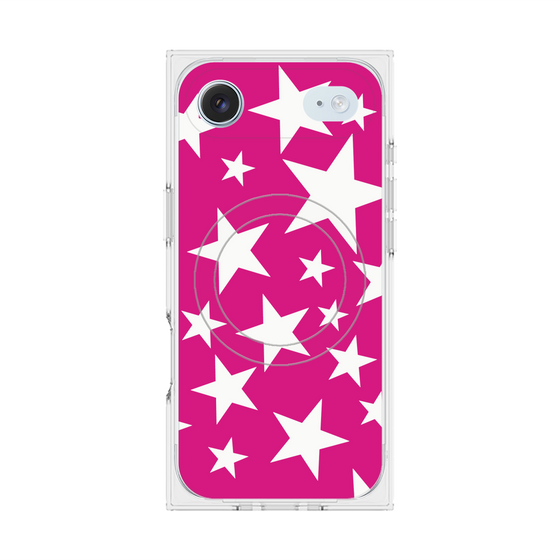 プレミアムスクエアケース with MagSafe［ Stars - Pink ］